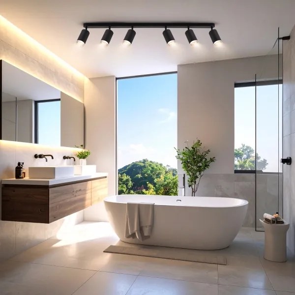 Brilagi - Fürdőszobai spotlámpa SELE 6xGU10/30W/230V IP44 fekete