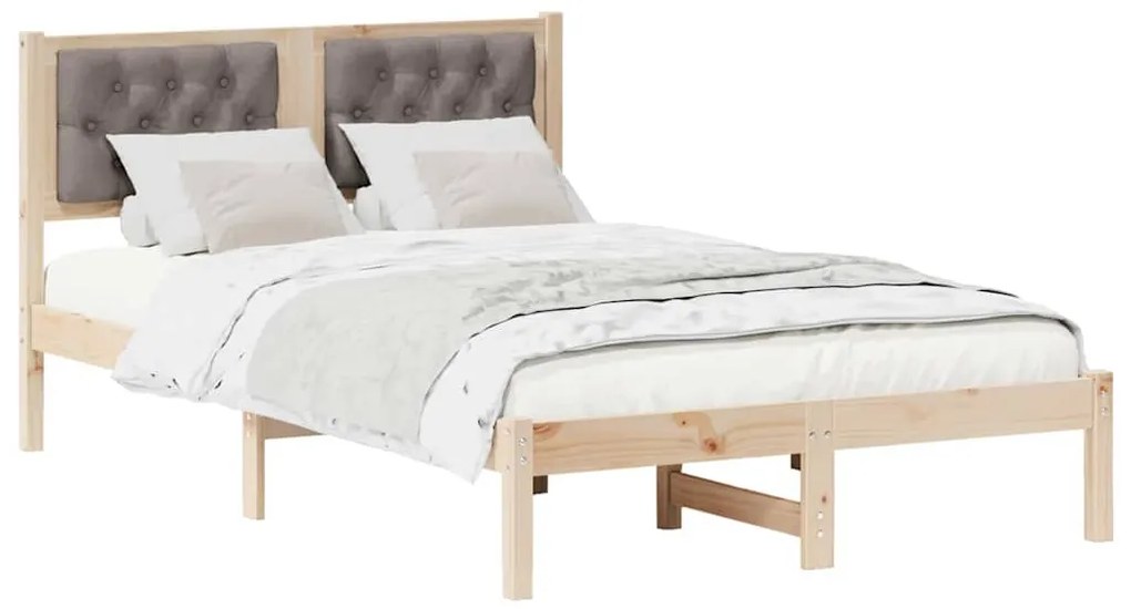 Ágykeret fejtámlával Tópszínű 135 x 190 cm szövet