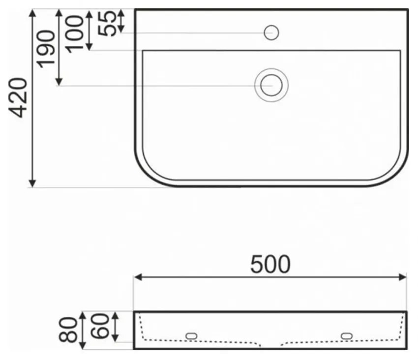 KR-43 kerámia design mosdó