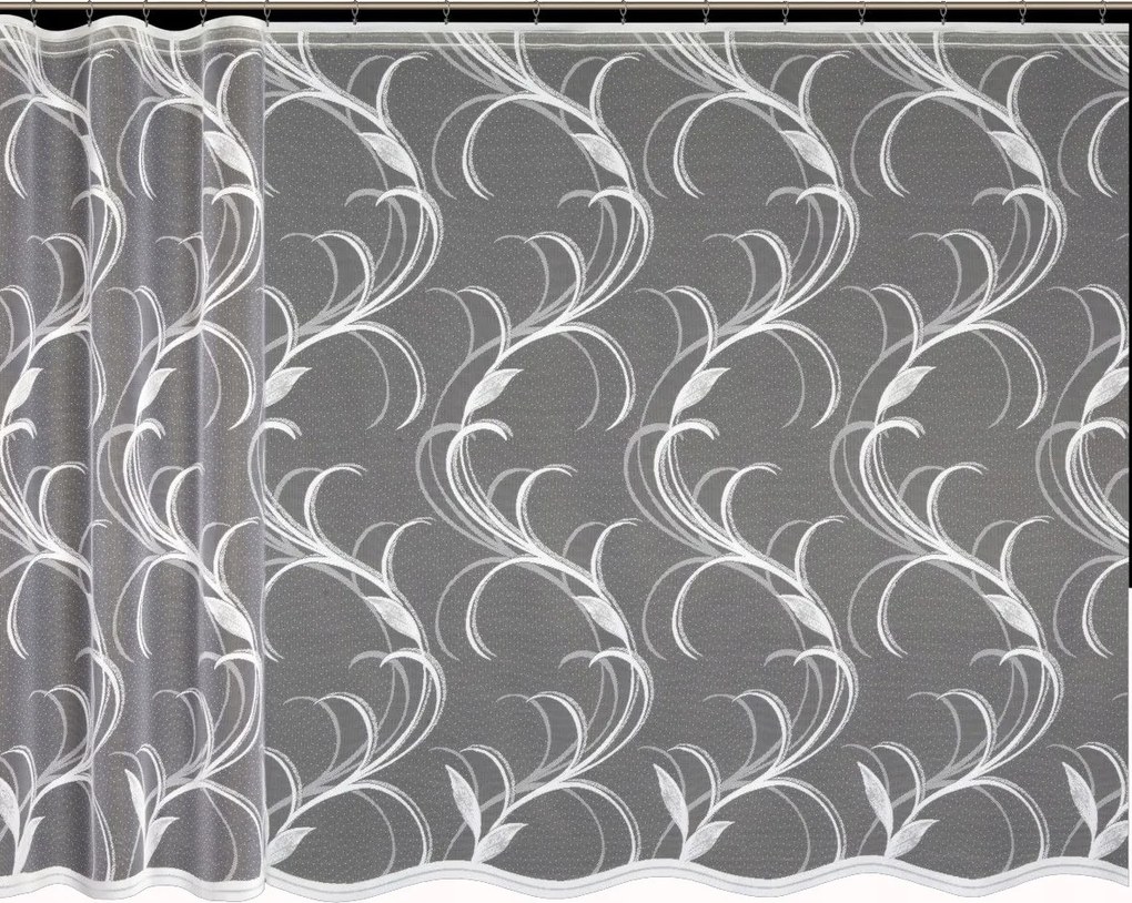 Mg Függöny jacquard 4554 Fehér 300X160 kész szalaggal