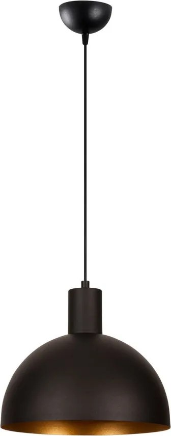 Sivani MR-306 fekete-arany fém függőlámpa, Ø30 cm