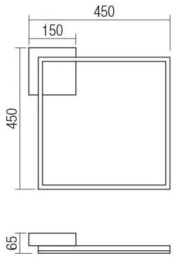 Redo 01-1638 - LED fényerőszabályozható mennyezeti lámpa KLEE LED/30W/230V 45x45 cm fehér
