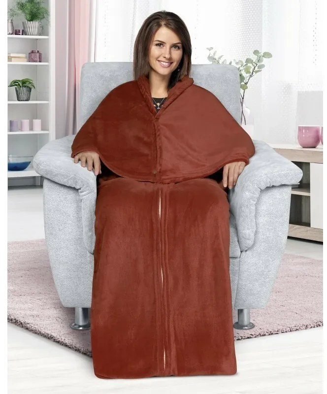 Bellatex Korall barna televíziós zsák, 150 x 180 cm