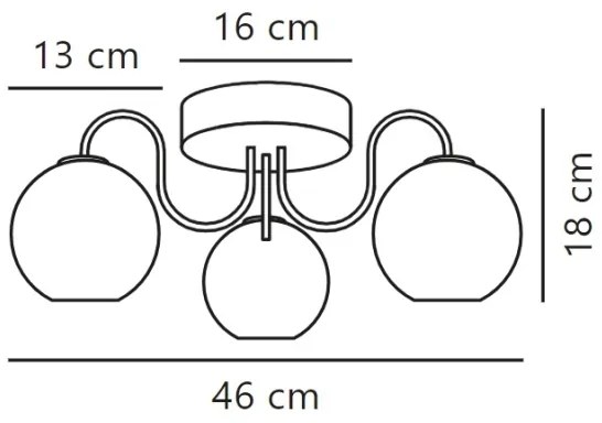 Nordlux - Felületre szerelhető csillár FRANCA 3xE14/40W/230V