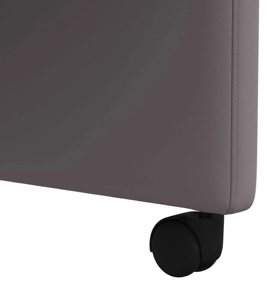 Kerekes Étkező Székek 2 pcs Szürke 58 x 65 x 98 cm Műbőr