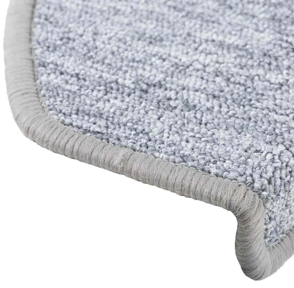 vidaXL 30 db világosszürke lépcsőszőnyeg 65x24x4 cm
