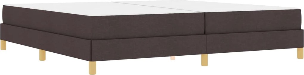 vidaXL Boxrugós ágy matracmal Sötét Barna 200 x 200 cm szövet