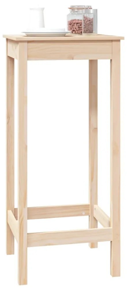 vidaXL tömör fenyőfa bárasztal 50 x 50 x 110 cm