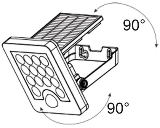 Top Light - LED Napelemes fali reflektor HELEON S LED/5W/3,7V IP65 4000K