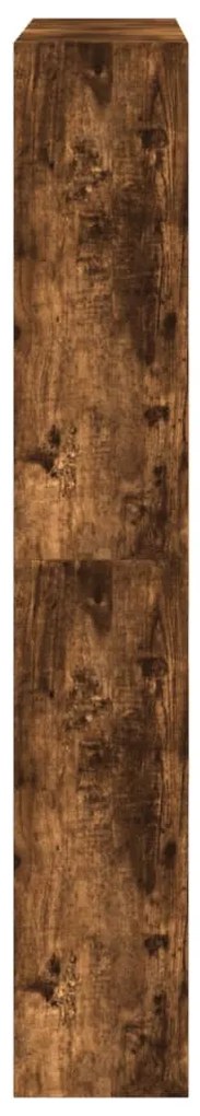 füstös tölgy színű szerelt fa cipőszekrény 80 x 21 x 125,5 cm