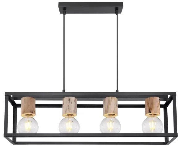 Globo 15476-4H - Csillár zsinóron HAGAR 4xE27/60W/230V