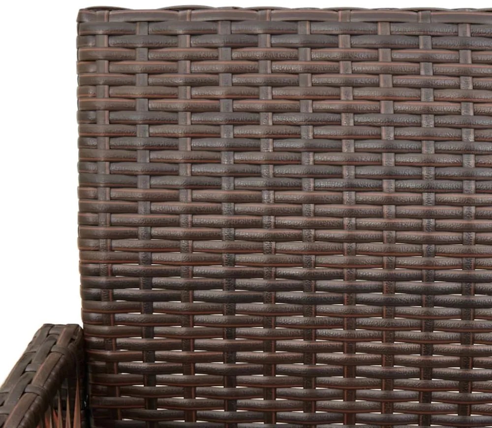 2 db barna polyrattan kerti bárszék