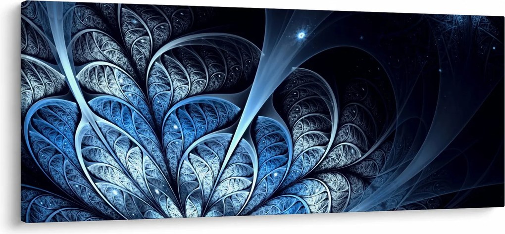 Egy sötétkék virág képe (120x50 cm)