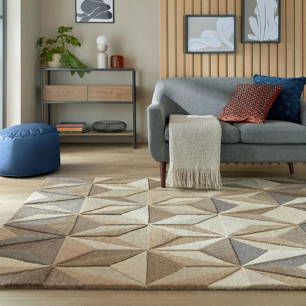 Bézs gyapjú szőnyeg 160x230 cm Reverie – Flair Rugs