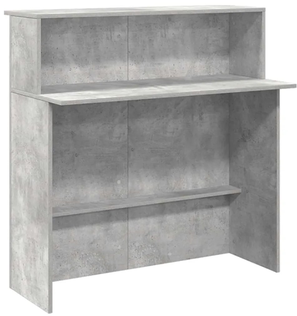 recepciós pult betonszürke 200x50x103,5 cm szerelt fa