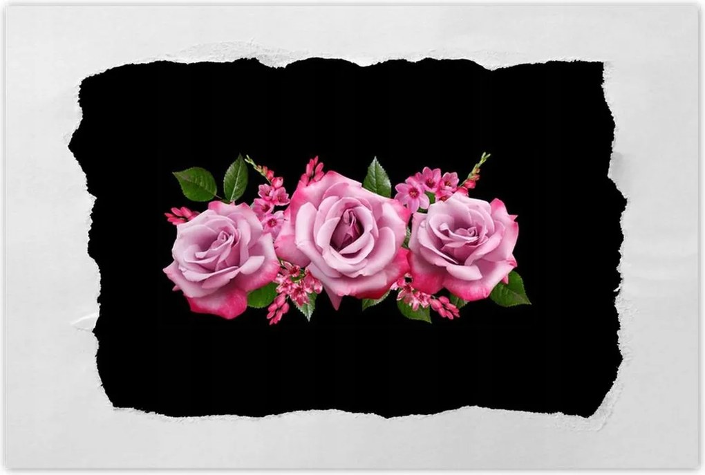 Poszter 60x40 Rózsaszín rózsák anyukáknak
