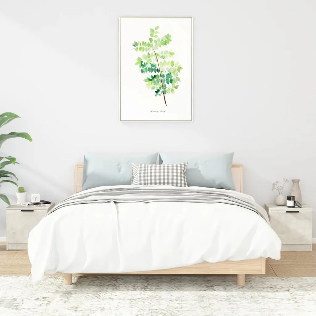 2 db betonszürke éjjeliszekrény 40 x 39 x 40 cm