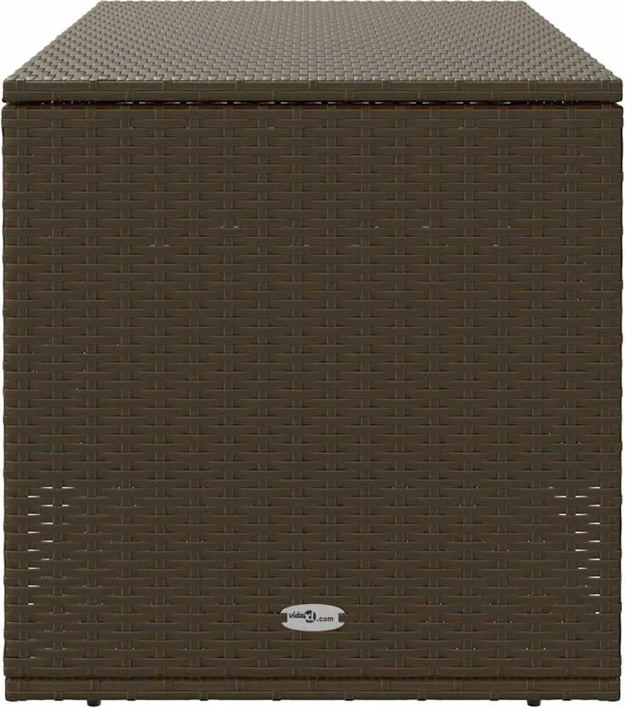 Barna Polyrattan Kültéri Párna Doboz 100X55X55,5 Cm