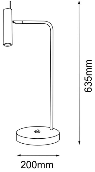 Amplex 8909 - Asztali lámpa AMOS 1xGU10/15W/230V fekete