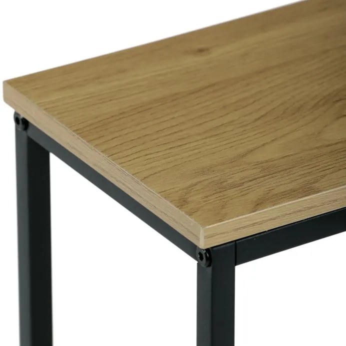 Tárolóasztal 70×70 cm, MDF, natúr fa OAK