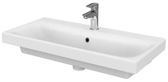 Cersanit S801-221-DSM - Falra szerelhető MODUO 80 cm széles fürdőszobaszekrény mosdóval, fehér