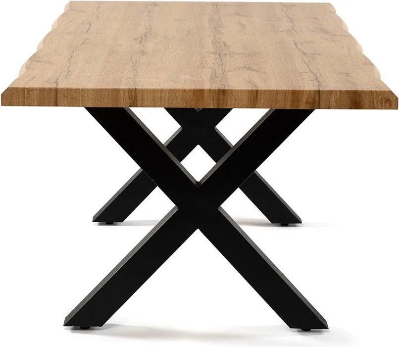 Étkezőasztal tölgyfa dekorral 90x160 cm Kora – Bonami Essentials