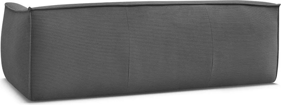 Sötétszürke kordbársony kanapé 242 cm Giorgia – Bobochic Paris