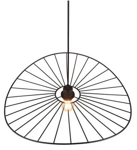 Matt fekete függőlámpa ø 60 cm Chapeau – Trio