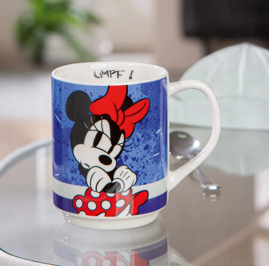 Porcelán bögre Minnie, kék