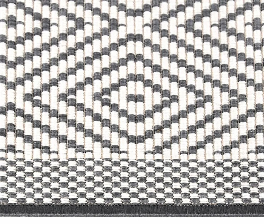 szürke és fehér megfordítható kültéri szőnyeg 80 x 150 cm