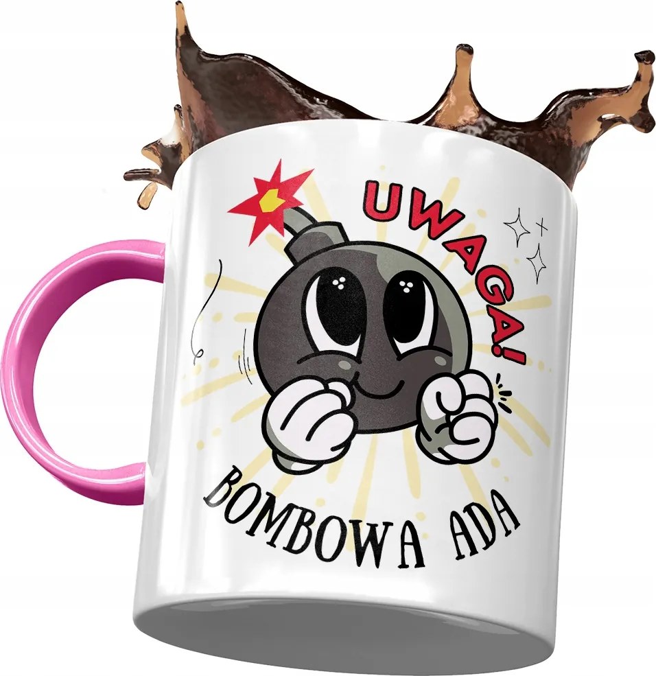 Rózsaszín Bögre Ady Feleség Barátnő Ajándék Nyomtatott Fotóval