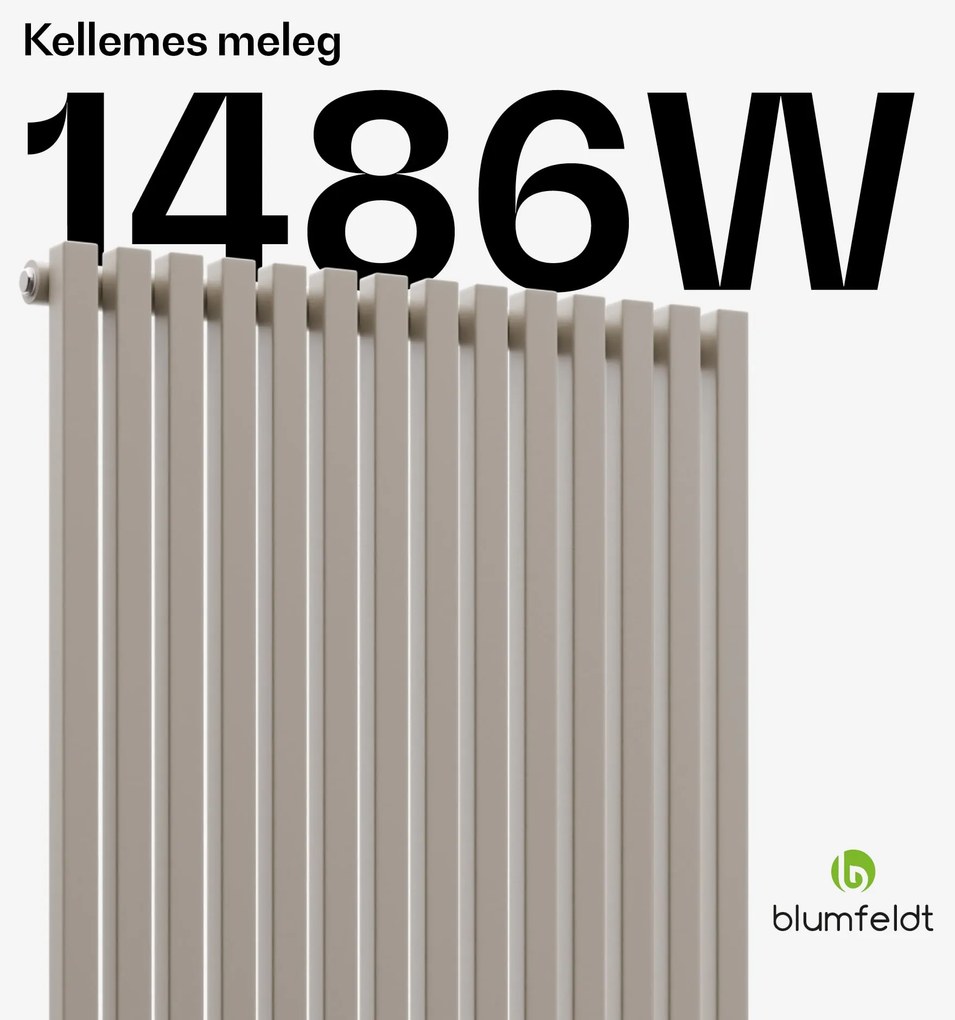Blumfeldt Delgado radiátor | Modern dizájn | 60 x 180 cm | 1486 W | Középső csatlakozás