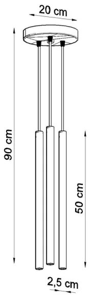 Sollux SL.0467 - Csillár zsinóron PASTELO 3xG9/8W/230V fehér