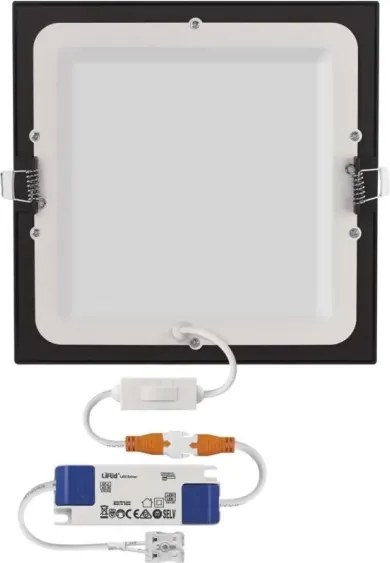 LED süllyesztett lámpa NEXXO LED/18W/230V 3000/3500/4000K fekete 22,5 x 22,5 cm
