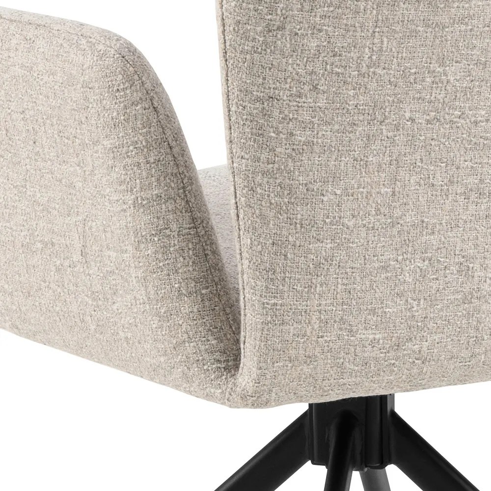 MAZZONI EXPORT SARETTA Beige Melanzs (Java 196 szövet) - MODERN KÁRPITOZOTT FORGÓSZÉK NAPPALIBA/ÉTKEZŐBE/LOFT IRODÁBA