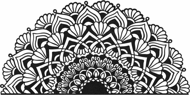 Modern, félig fából készült mandala falra | MENSIS