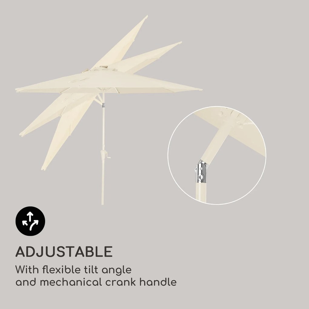 Blumfeldt Calais, Napernyő, LED, alumínium váz, poliészter huzat, UV védelem 50