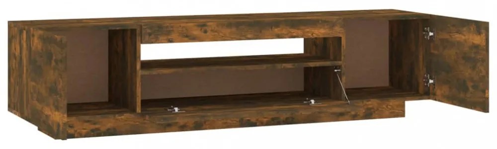 füstös tölgy színű TV-szekrény LED-világítással 160x35x40 cm
