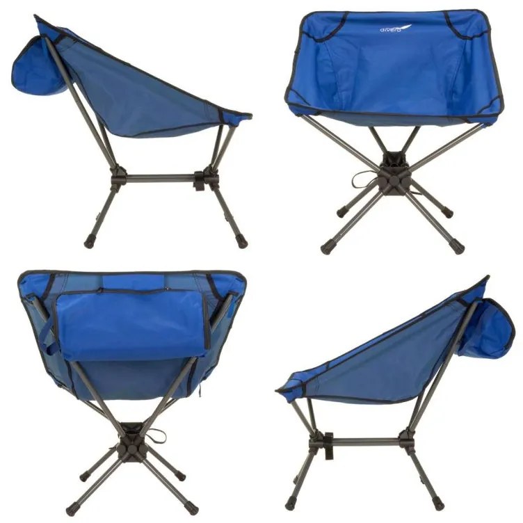 DIVERO Kempingszék szett  65 x 56 x 60 cm 2 db kék