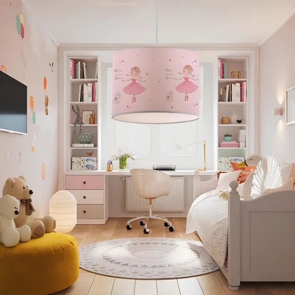 Gyermek csillár CANDY 1xE27/40W/230V rózsaszín