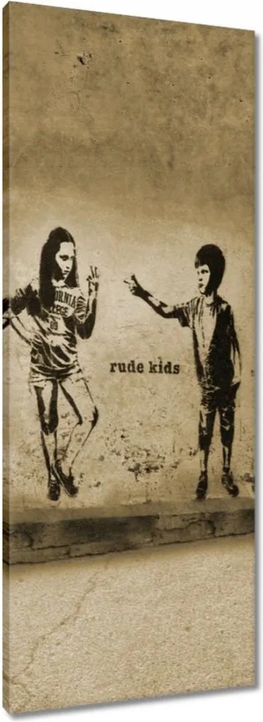Vászonkép 40x100 Banksy Pajkos gyerekek