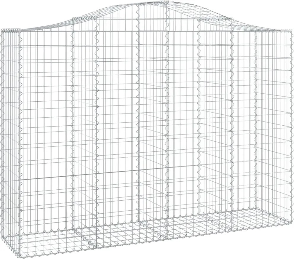 vidaXL íves horganyzott vas gabion kosár 200x50x140/160 cm