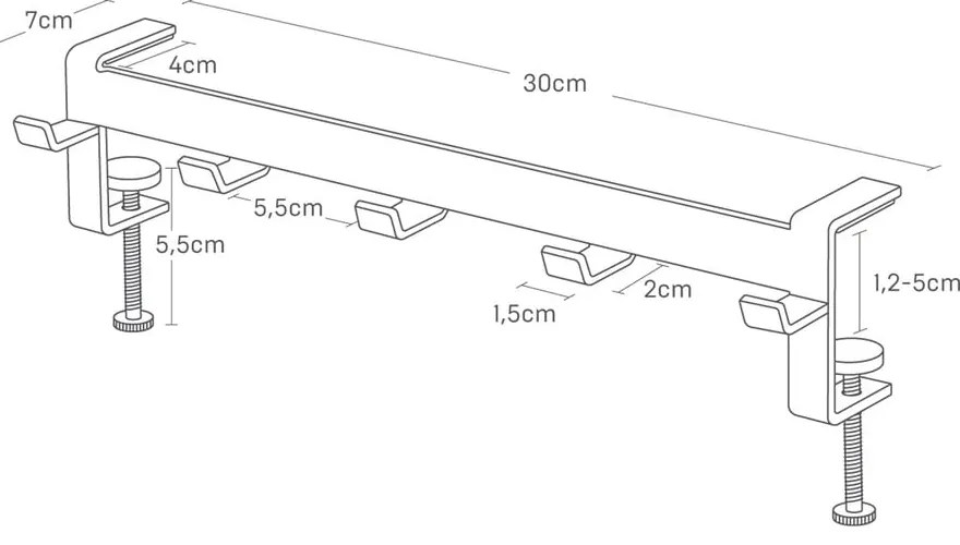 Matt fekete állítható acél akasztó Tower – YAMAZAKI