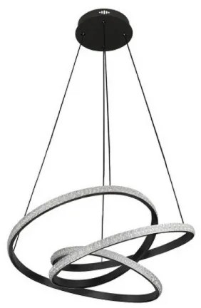 LED csillár kábelen, fényerőszabályozható, 90W (LED)/230V, 3000–6500K, Ø47 cm + távirányító