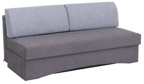 Kárpitozott, karfa nélküli, kihúzható háromszemélyes kanapé mindennapi alváshoz PAUL szürke