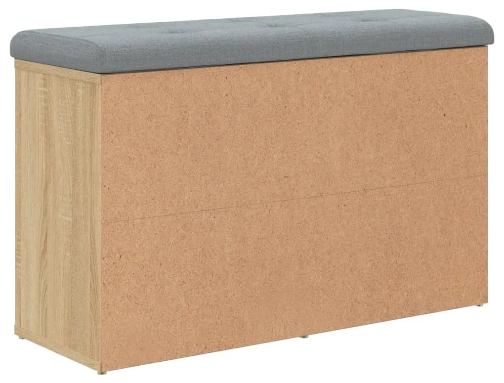 sonoma tölgy színű szerelt fa cipőtároló pad 82 x 32 x 50 cm