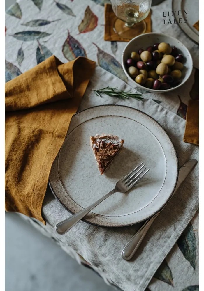 Len tányéralátét 35x45 cm Golden Fall – Linen Tales