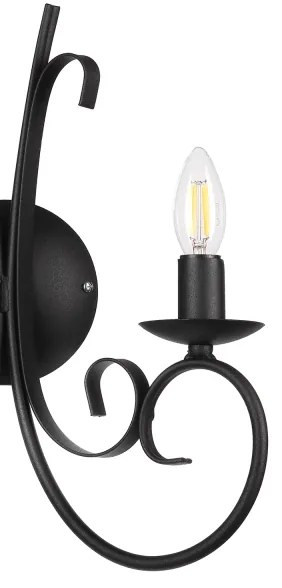 ONLI - Fali lámpa POMPEI 2xE14/6W/230V fekete