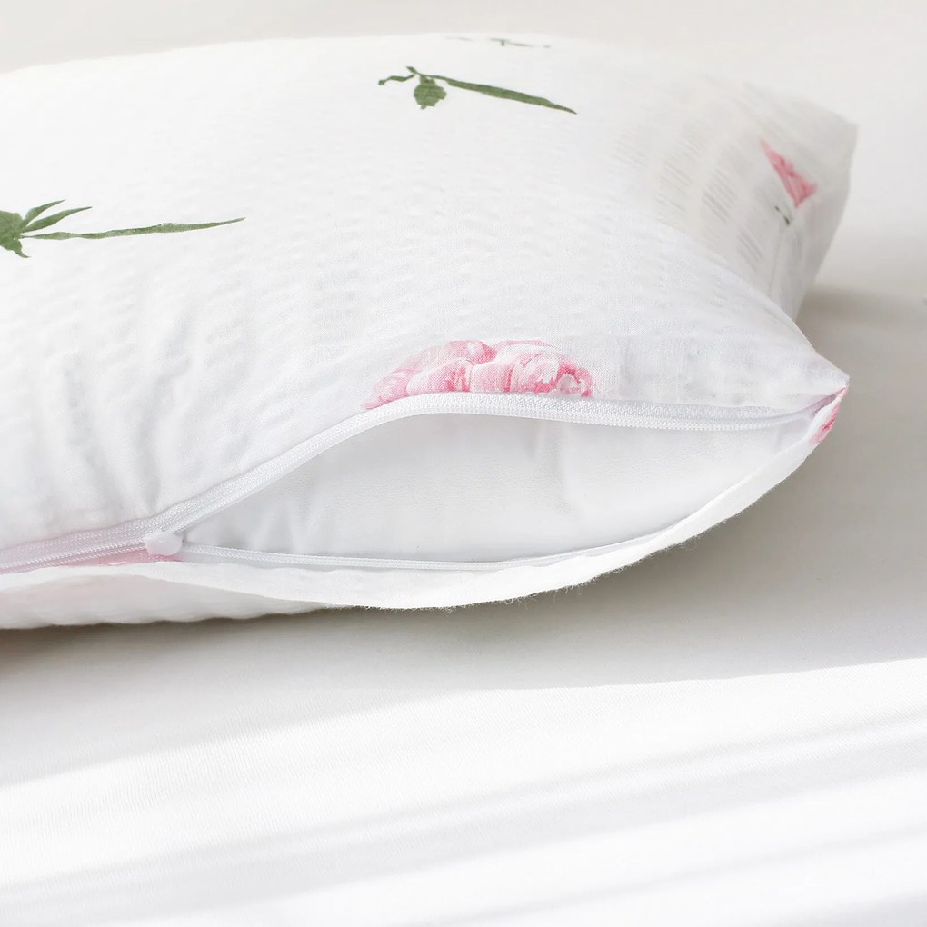 Goldea krepp párnahuzat - pünkösdi rózsamintás 45 x 45 cm