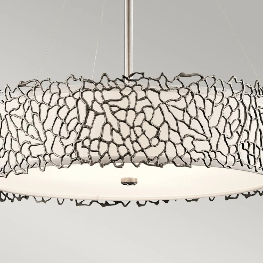 ELSTEAD KLSILVERCORALPB SILVER CORAL Ernyős Függesztett Lámpa Ezüst E27 IP20